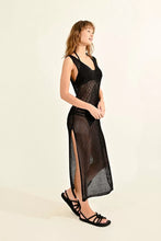 Load image into Gallery viewer, Crochet Knit Tank Dress - Black
