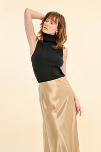 Satin Skirt - Gold