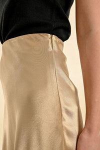 Satin Skirt - Gold