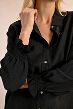 Load image into Gallery viewer, Ruffled Cuff Blouse - Black
