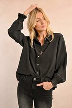 Load image into Gallery viewer, Ruffled Cuff Blouse - Black

