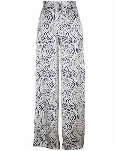Rue Satin Pants - Zebra blk / white print