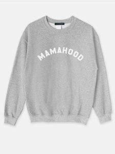 Mamahood Crew Sweatshirt - Grey w/ White
