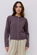 Load image into Gallery viewer, Elisa Cardigan - Brown/Navy 
