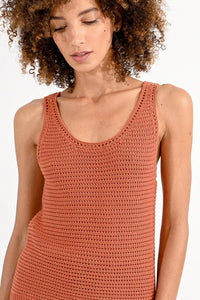 Openwork Sweater Tank- Caramel or Black