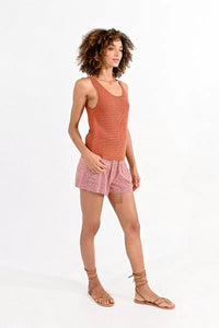 Openwork Sweater Tank- Caramel or Black