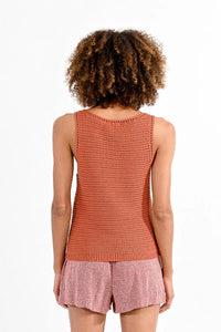 Openwork Sweater Tank- Caramel or Black