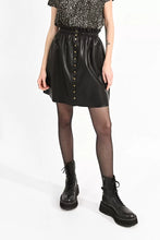 Load image into Gallery viewer, Paperbag Faux Leather Skirt - Black

