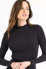 Load image into Gallery viewer, Ruffle Edge Pullover - Black or Navy Blue
