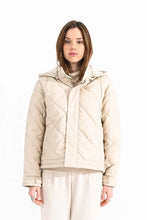 Load image into Gallery viewer, Hooded Quilted Jacket - Black or Beige
