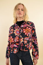 Load image into Gallery viewer, Quilted Floral Jacket - Black Multi
