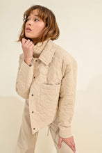 Load image into Gallery viewer, Quilted Tailored Jacket - Cream
