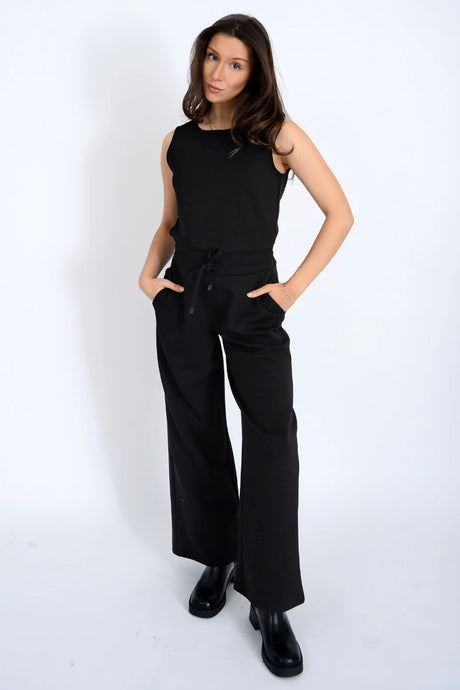 Juniva Soft Knit Jumpsuit - Black (Style 77T030SO)