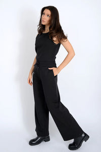 Juniva Soft Knit Jumpsuit - Black (Style 77T030SO)