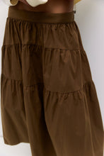 Load image into Gallery viewer, Esme Tiered Skirt - Black - Brown
