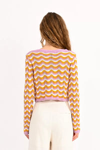 Fancy Knit Sweater - Lilac/Gold/Cream