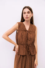 Load image into Gallery viewer, Melinda Top - Brown - Cream
