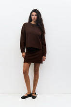 Load image into Gallery viewer, Amanda Mini Sweater Skirt - Oatmeal - Brown
