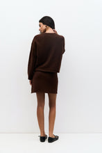 Load image into Gallery viewer, Amanda Mini Sweater Skirt - Oatmeal - Brown
