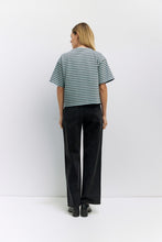 Load image into Gallery viewer, Cassandra Top - Blue/Brown
