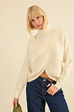 Load image into Gallery viewer, Crossover Turtleneck Sweater - Off White
