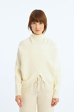 Load image into Gallery viewer, Crossover Turtleneck Sweater - Off White
