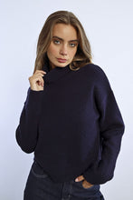 Load image into Gallery viewer, Soft Turtleneck&nbsp;Knit Sweater - Navy Blue
