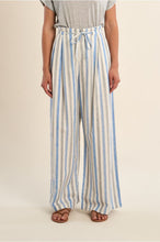 Load image into Gallery viewer, Striped Wide Leg Pants - Blue/Natural (Style #LA1887EE)
