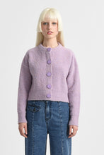 Load image into Gallery viewer, Crunch Knit Cardigan Sweater - Lilac
