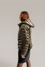 Load image into Gallery viewer, Hooded Puffer Jacket - Metallic Khaki
