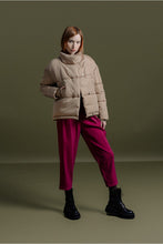 Load image into Gallery viewer, Stand Up Collar Puffer Jacket - Beige
