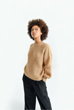 Load image into Gallery viewer, Balloon Sleeve  Sweater - Camel
