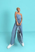 Load image into Gallery viewer, Washed Out Effect Jumpsuit - Mid Blue
