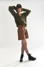 Load image into Gallery viewer, Faux Leather Camel Shorts
