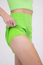 Load image into Gallery viewer, Athleisure High Waist Split Shorts - Bright Green or Royal Blue
