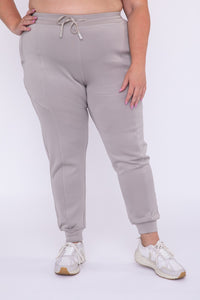 Cuffed Jogger with Zip Pockets - Ash Grey