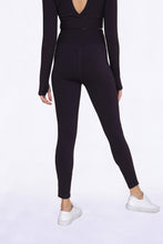 Load image into Gallery viewer, Ribbed High Waist Leggings - Chocolate
