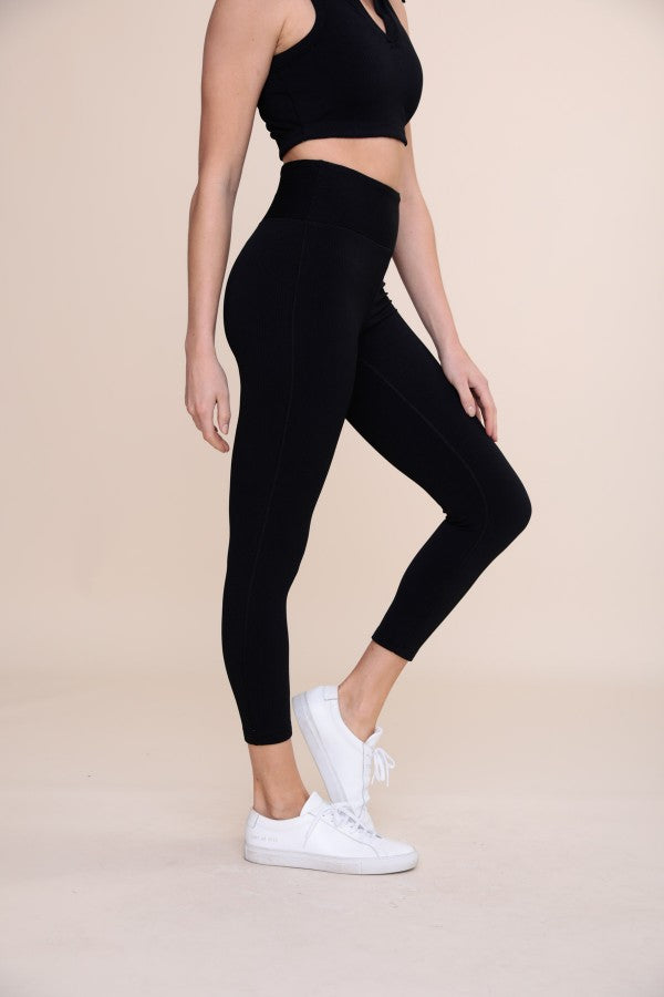 Ribbed High Waist Leggings – Straight Line Boutique