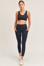 Load image into Gallery viewer, Newport Cut Out Sports Bra - Black
