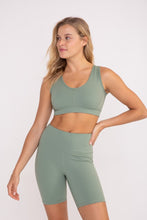 Load image into Gallery viewer, Newport Cut Out Sports Bra - Black or Sea Spray Green

