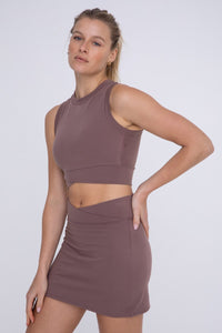 Venice Crossover Active Top - Black - Deep Taupe