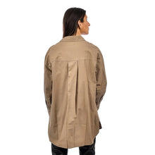 Load image into Gallery viewer, Addison Poplin Oversized Collared Shirt - Dune
