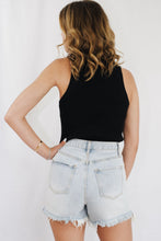 Load image into Gallery viewer, Solid Knit Scoop Neck Bodysuit Black Back View
