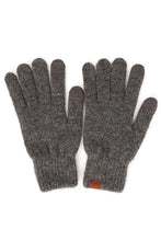 Load image into Gallery viewer, C.C heather knit plain gloves  Black - Charcoal - Beige - Wine
