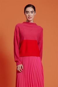 Claudette Sweater - Hot Pink / Red
