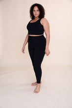 Load image into Gallery viewer, Curvy Ribbed High Waist Leggings  Chocolate or Black
