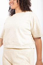 Load image into Gallery viewer, Curvy Sprinkle Lounge Shorts Set Oatmeal
