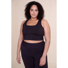 Load image into Gallery viewer, Curvy Ribbed Square Neck Cropped Tank - Chocolate
