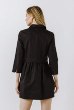 Load image into Gallery viewer, Shirt Mini Dress - Black 
