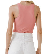 Load image into Gallery viewer, Scoop Neck Knit Bodysuit Rose
